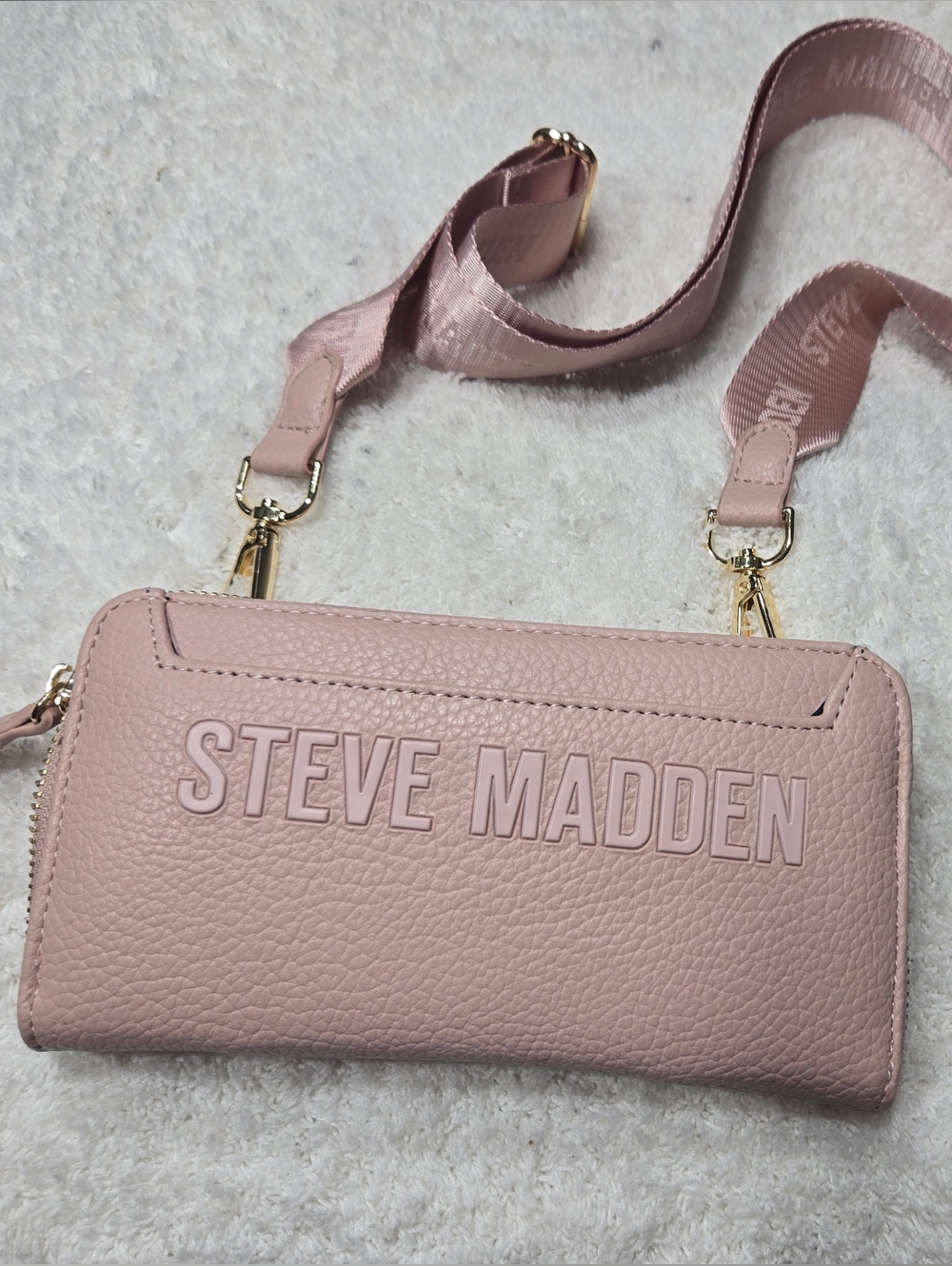 Steve Madden Pink Crossbody Wallet Bag With Coin Purse New - Picture 4 of 12